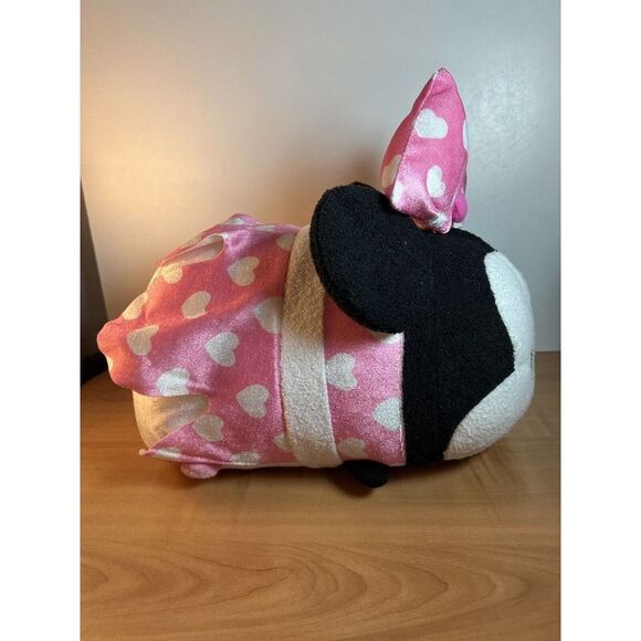 Disney Tsum Tsum Minnie Mouse Pink White Large Plush Stuffed Toy Doll - Picture 5 of 8